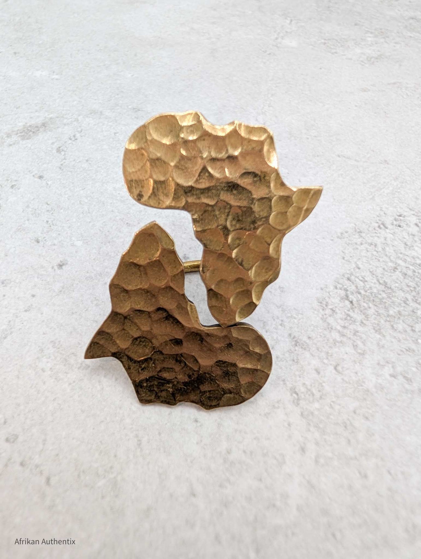 Africa Map Brass Statement Ring - Madiba