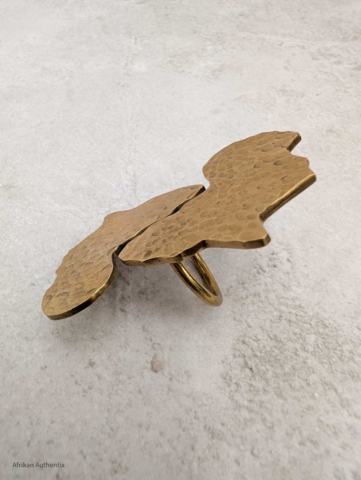 Africa Map Brass Statement Ring - Madiba