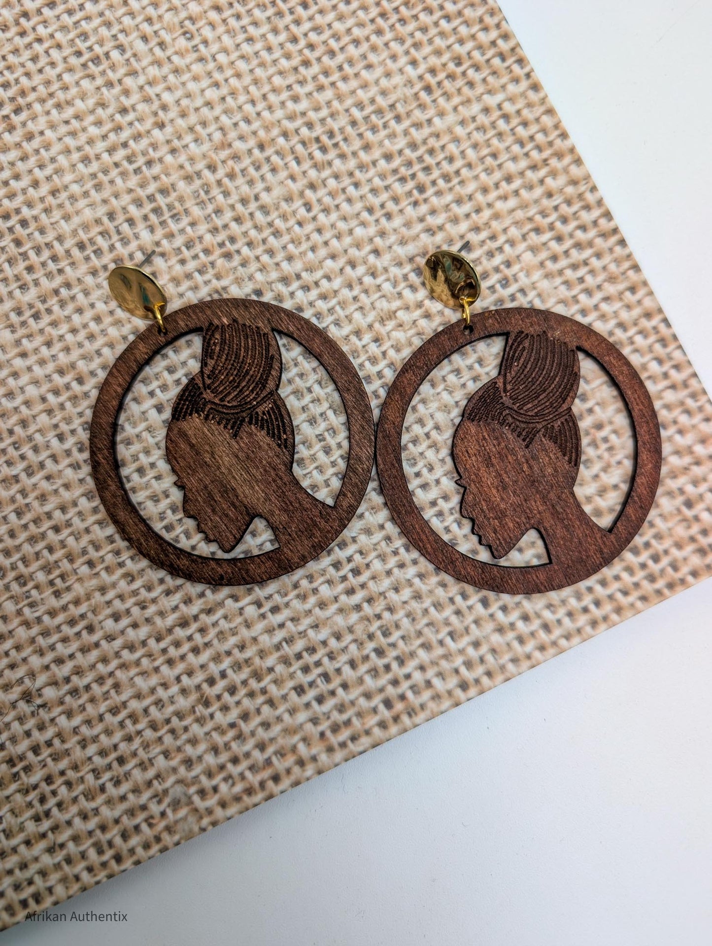 Ebony Silhouette wooden Earrings
