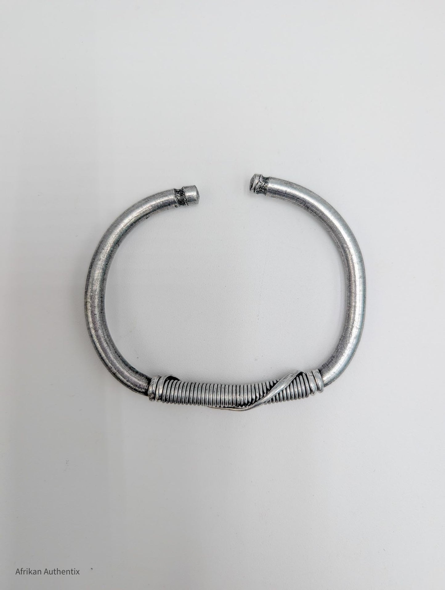 Men’s aluminium cuff Bracelet with alumium wire wrap