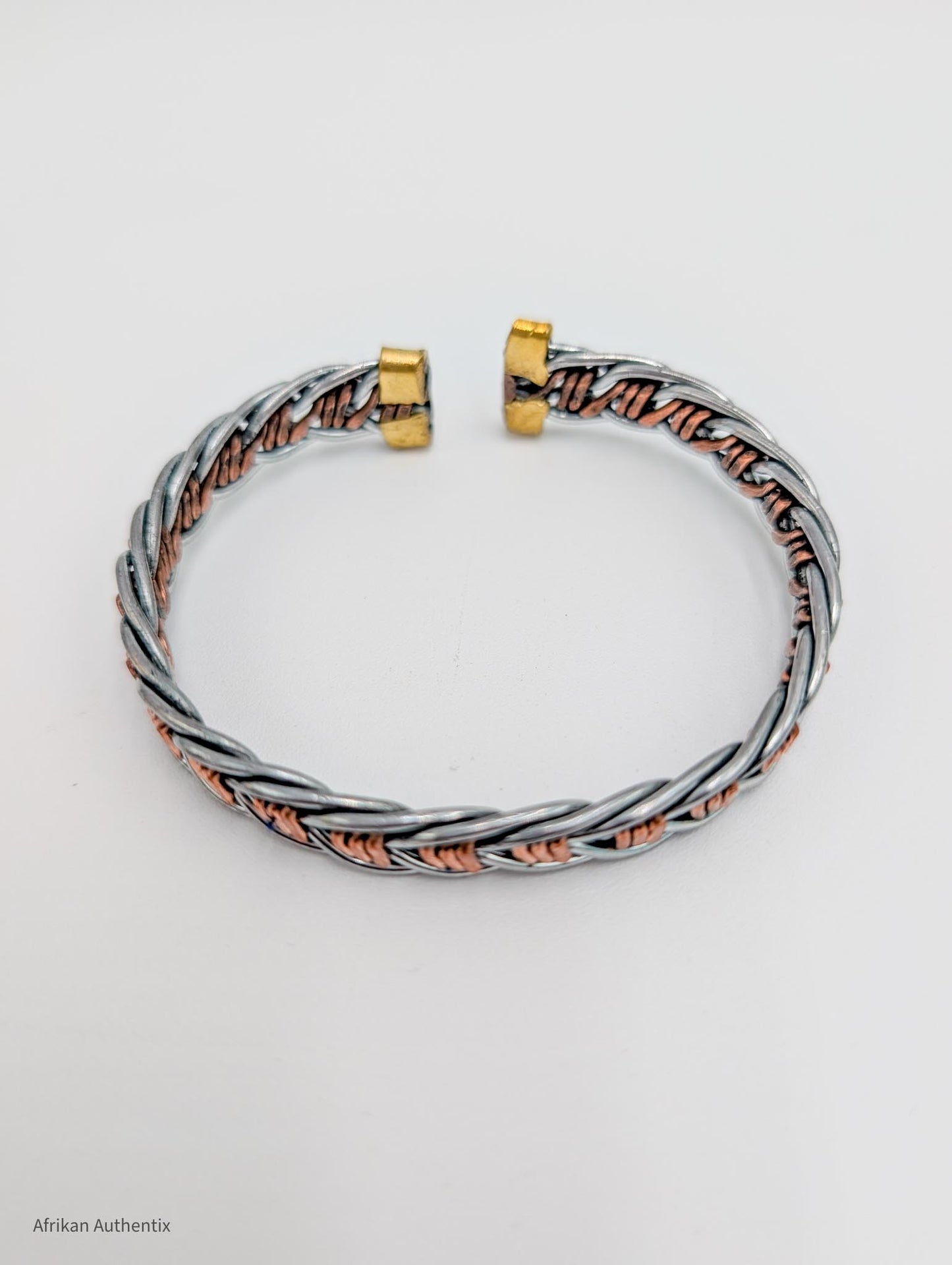 Men’s Aluminium and Copper Twist Cuff Bracelet – Handmade African Bracelet