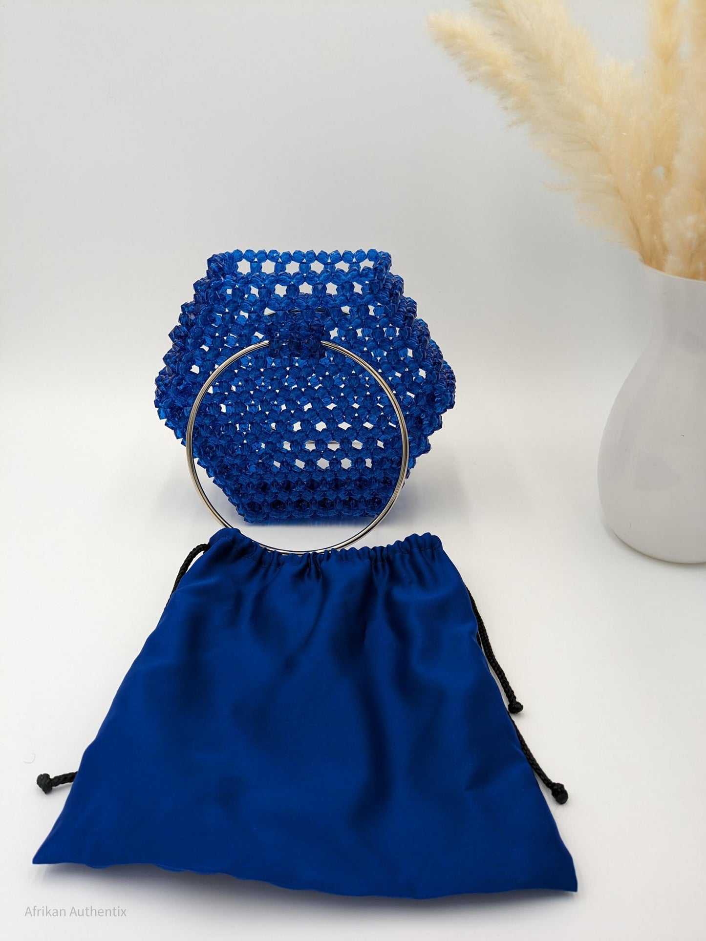 Blue beaded bag | Salma