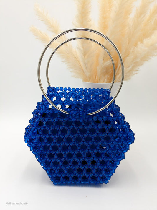 Blue beaded bag | Salma
