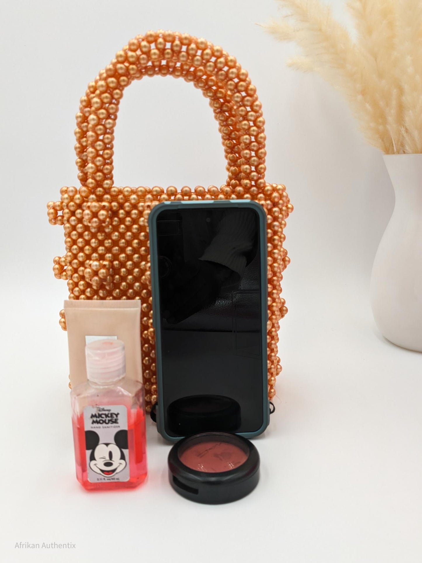 Gold Beaded Bag | Tima