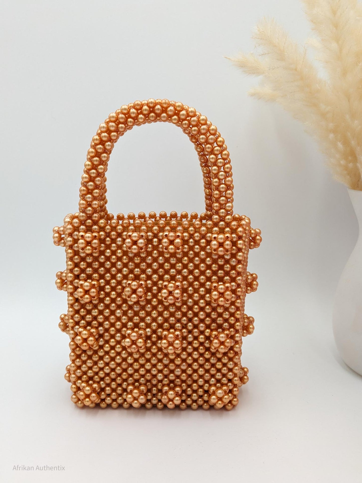 Gold Beaded Bag | Tima