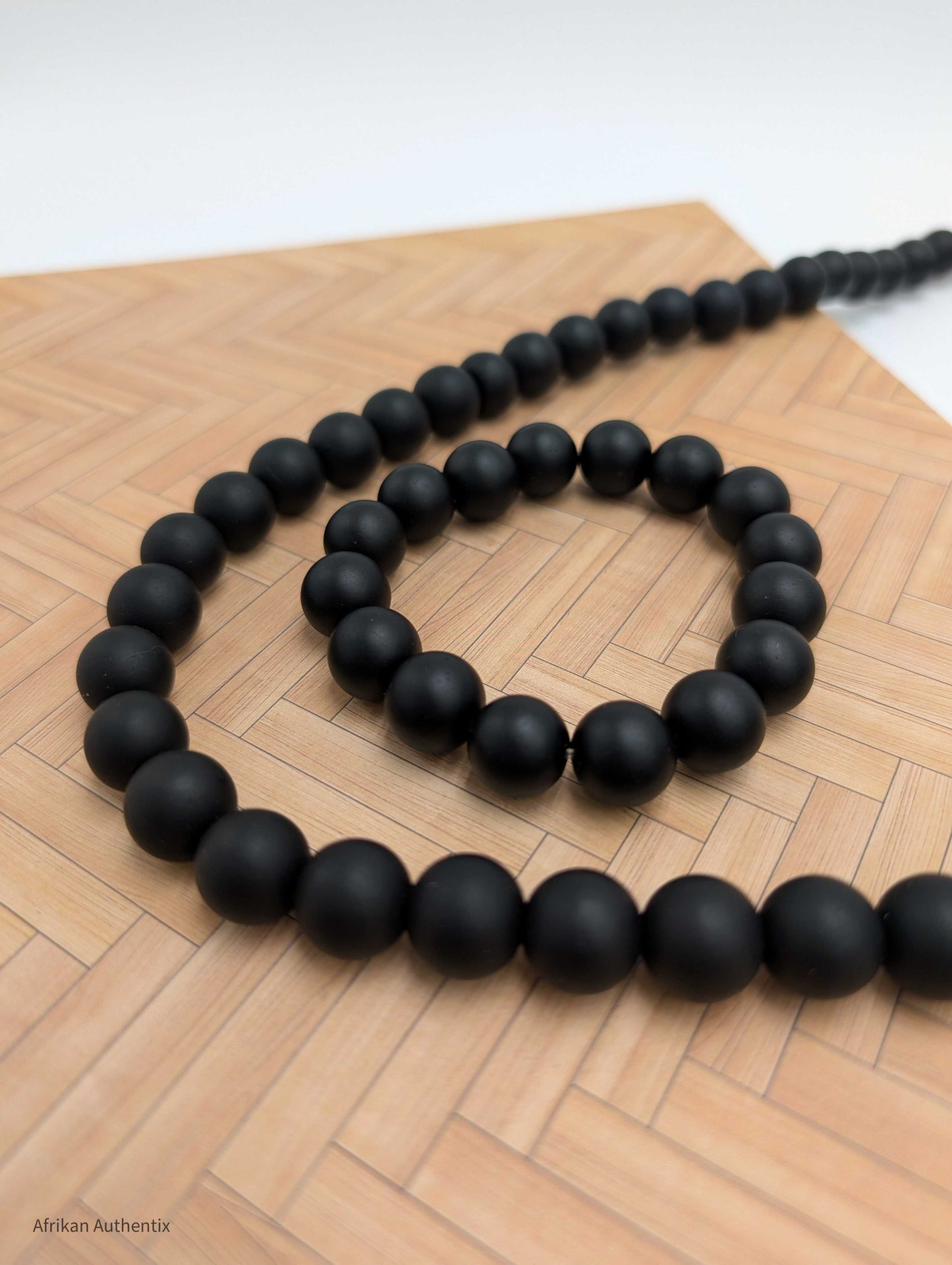 Black Onyx Necklace & Bracelet Set