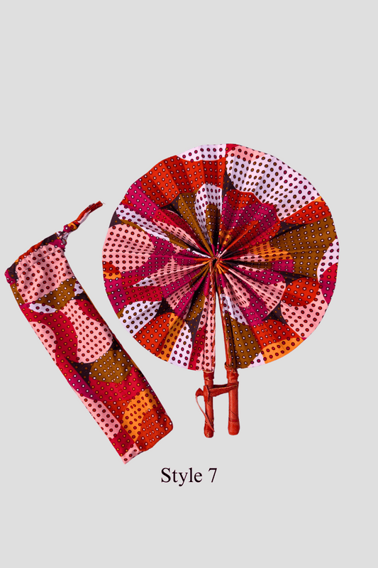 Kente African Folding Hand Fans