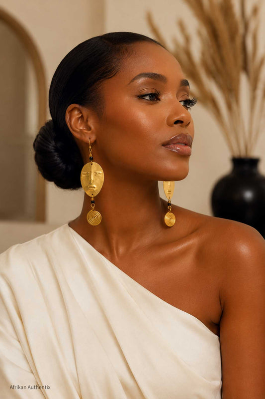African Mask Earrings