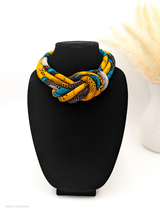 Mel African Print Knotted Necklace