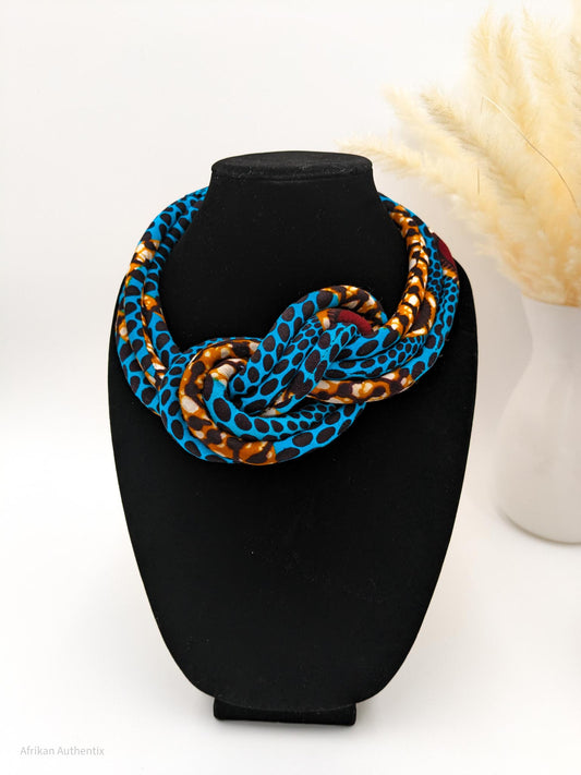 Kira African Print Knotted Necklace