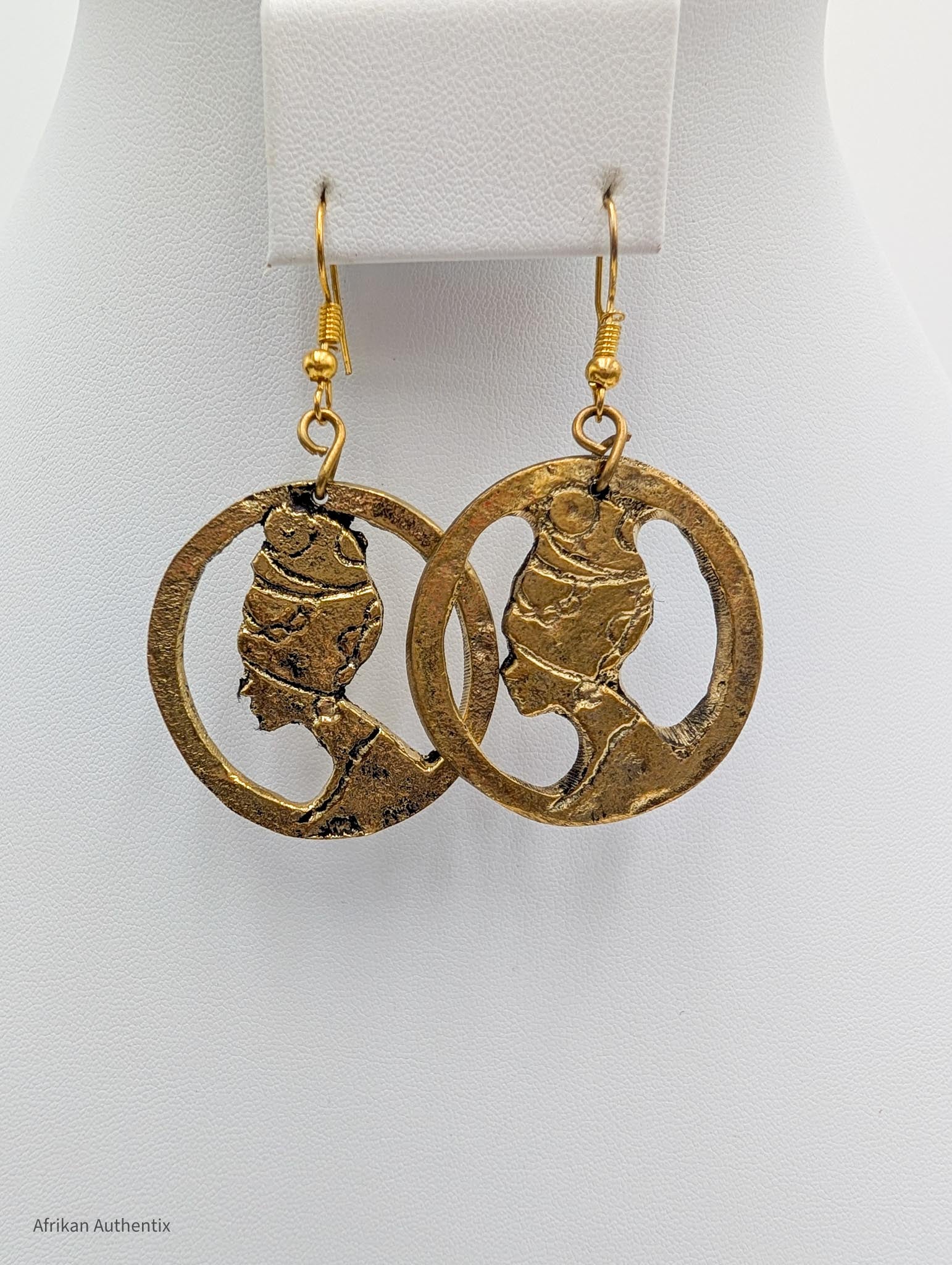 African Woman drop Earrings