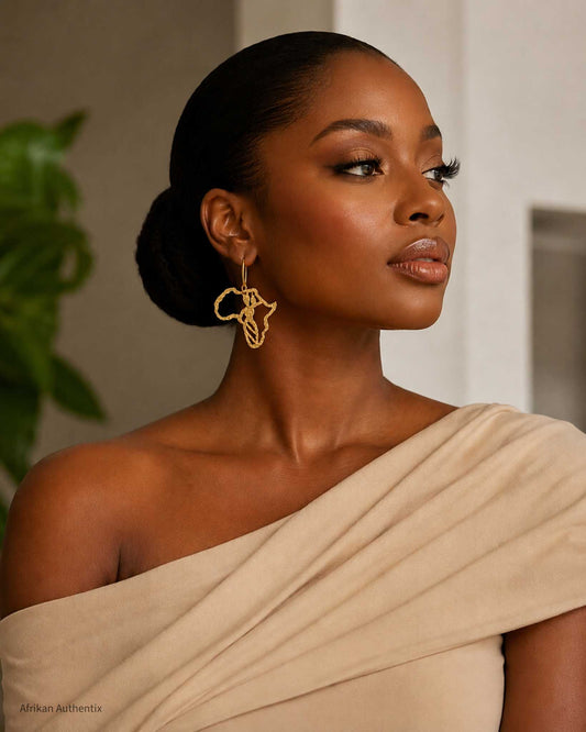 Africa Map Earrings