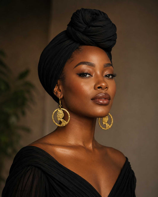 African woman earrings