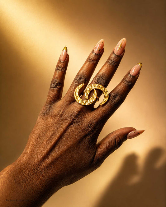 Interlocking moon ring