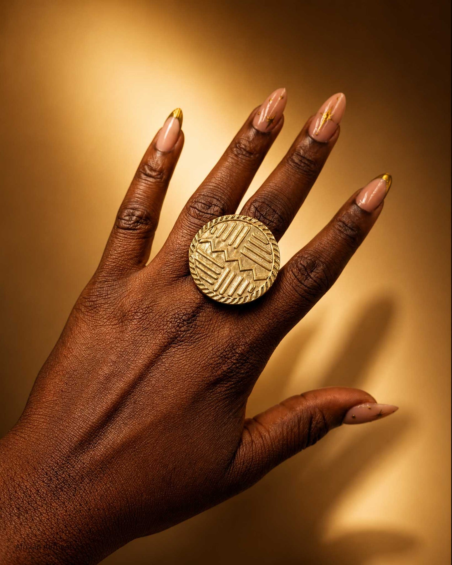 Chevron Brass ring