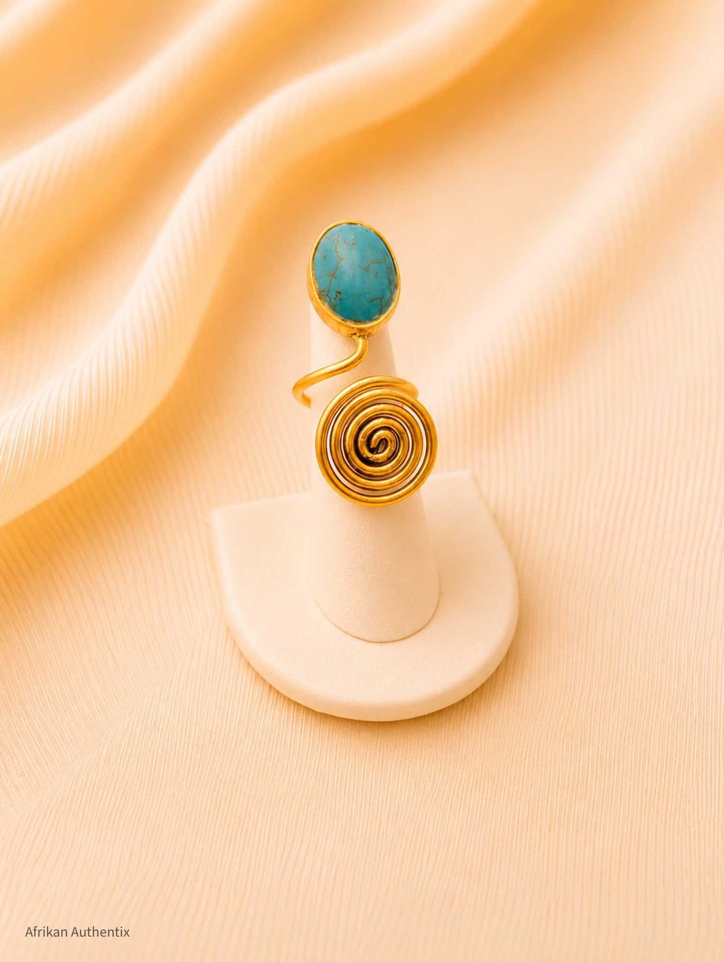 Spiral Turquoise ring
