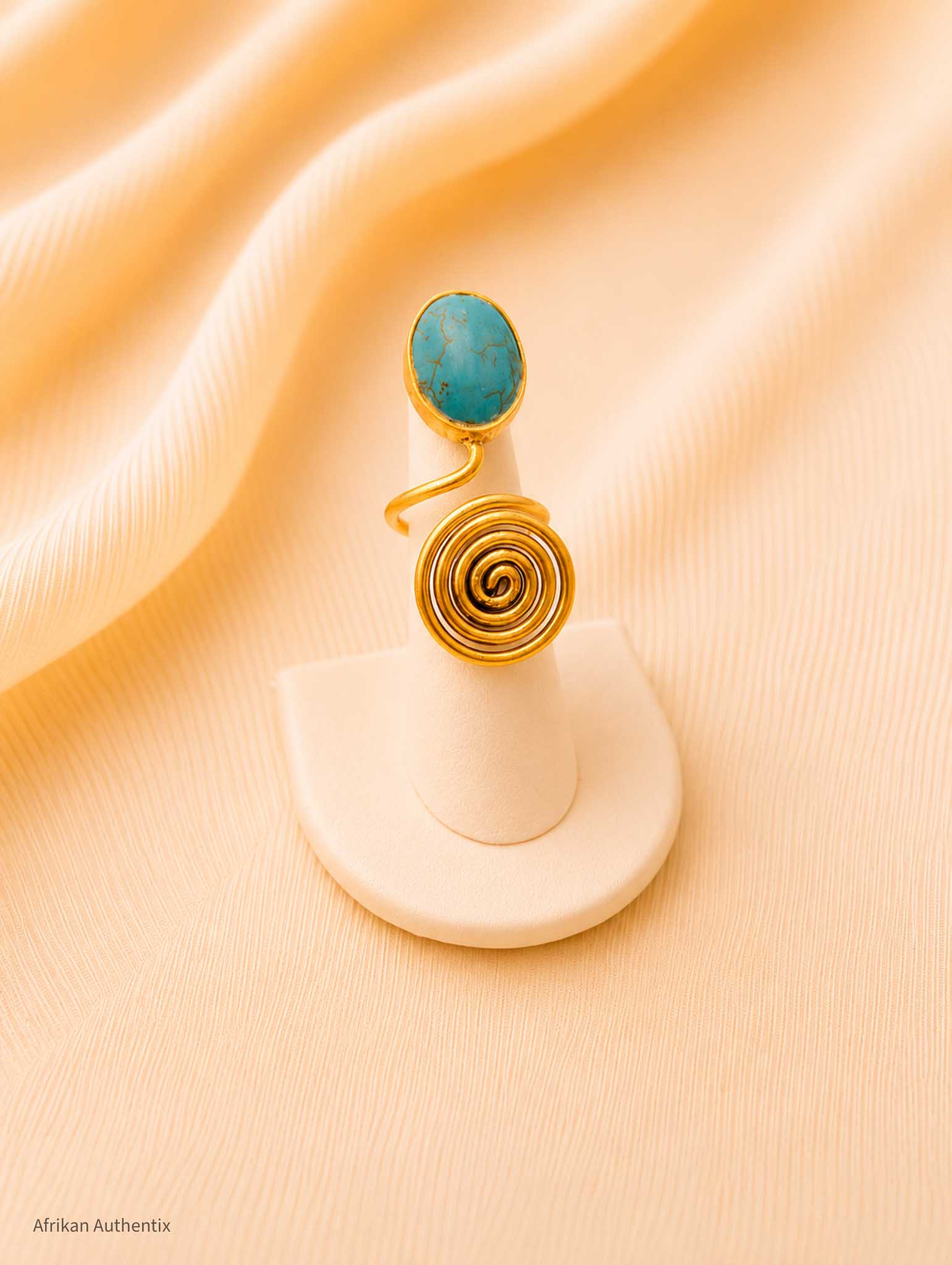 Spiral Turquoise ring