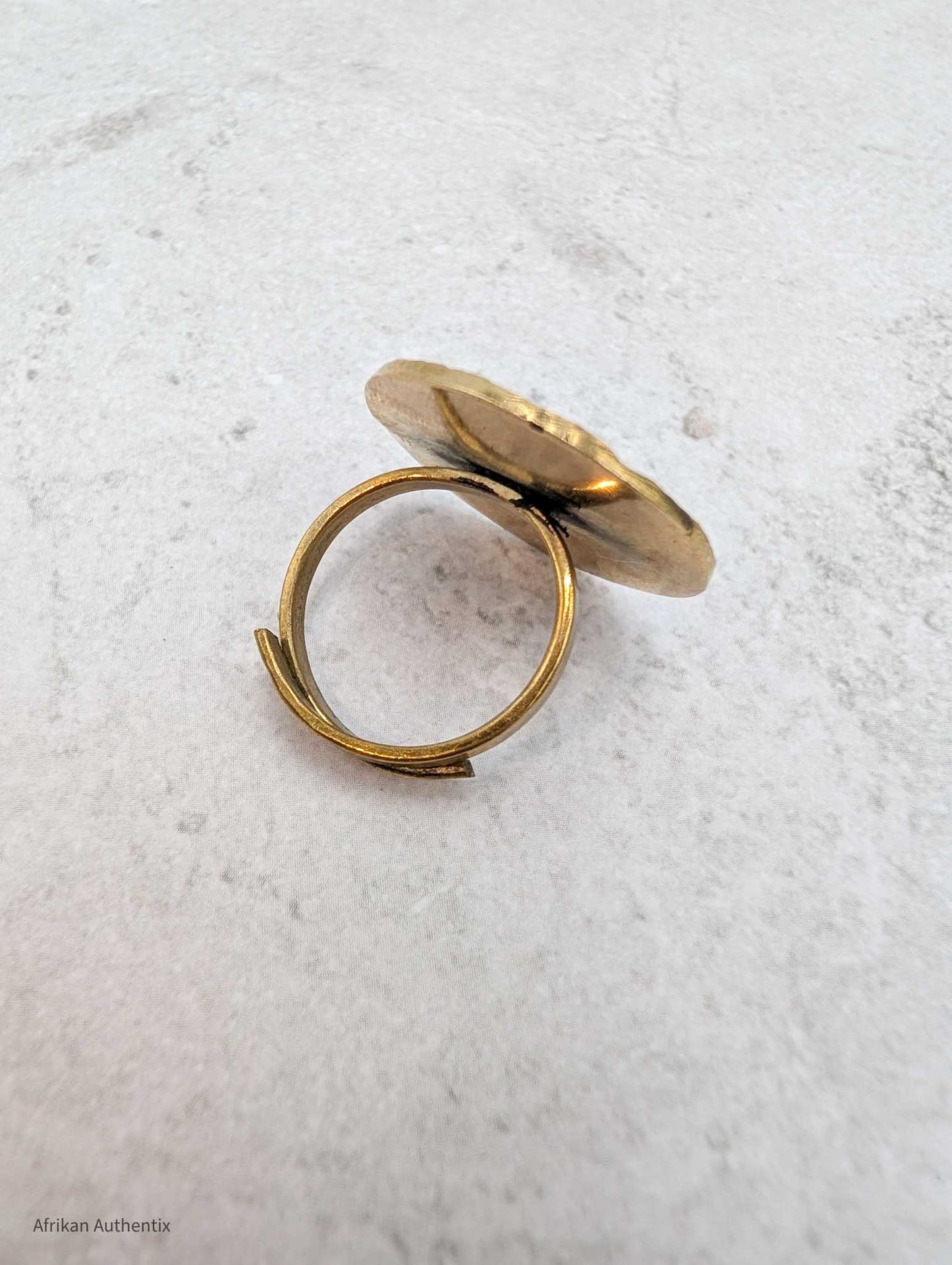 Geometric Brass Statement Ring - Zain