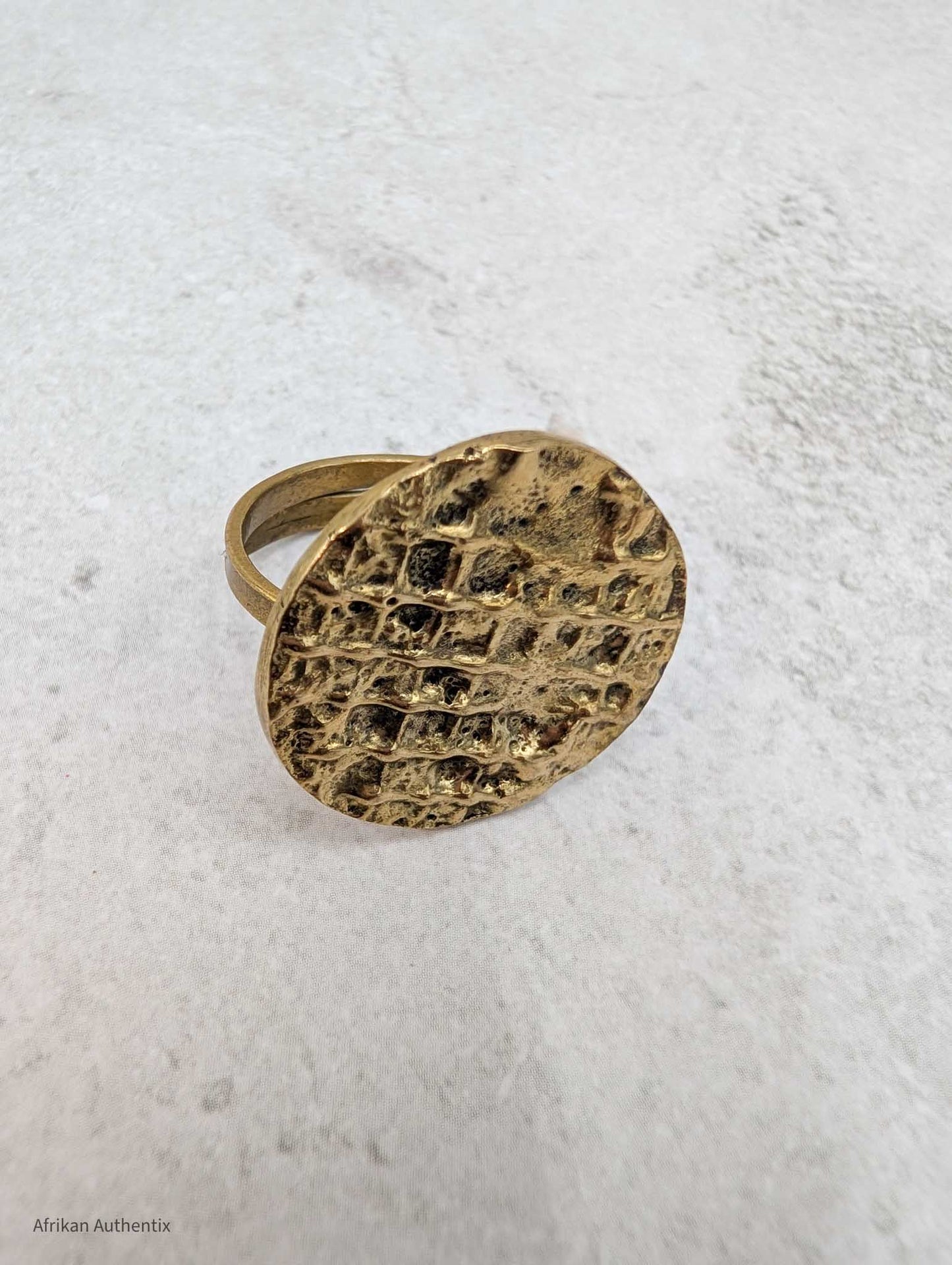 Geometric Brass Statement Ring - Zain