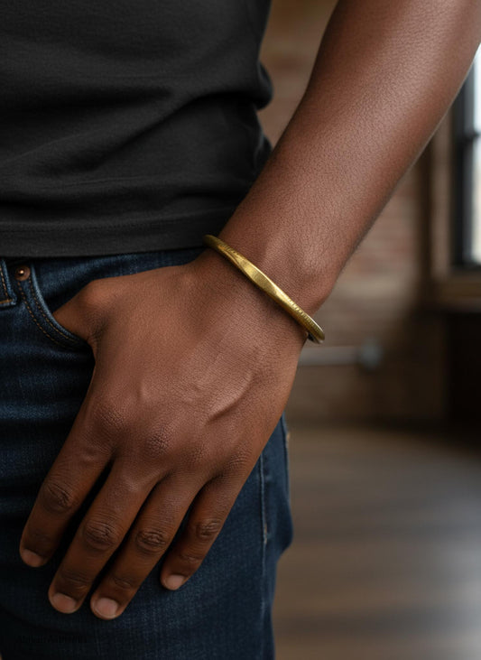 Men’s brass Cuff Bracelet – Handmade African Bracelet