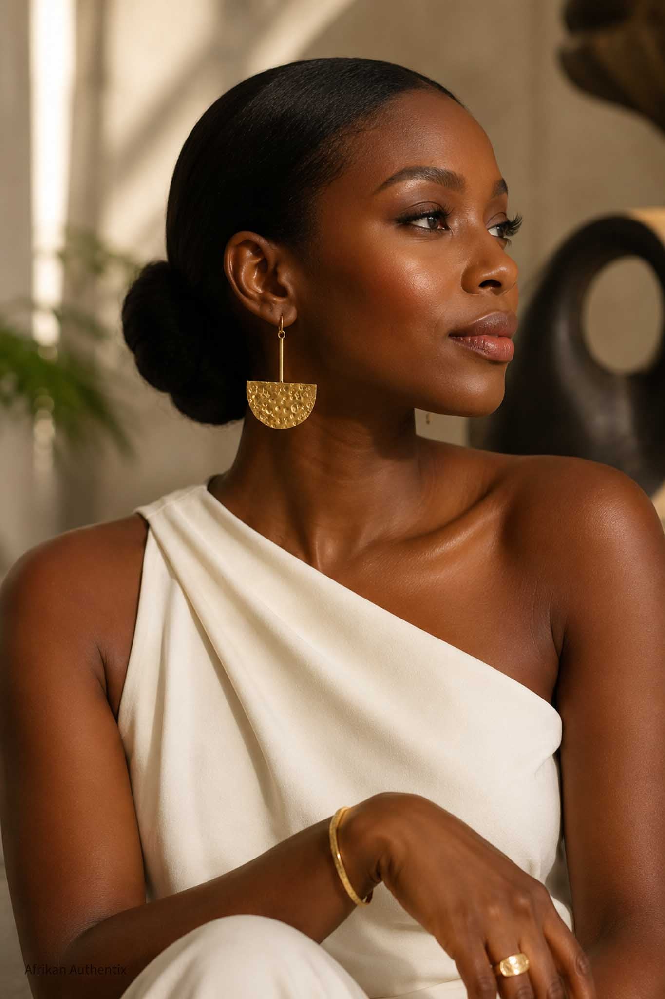 Geometric Brass Earrings