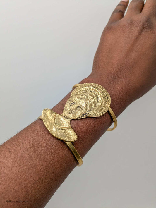 Gold cuff bracelet for women