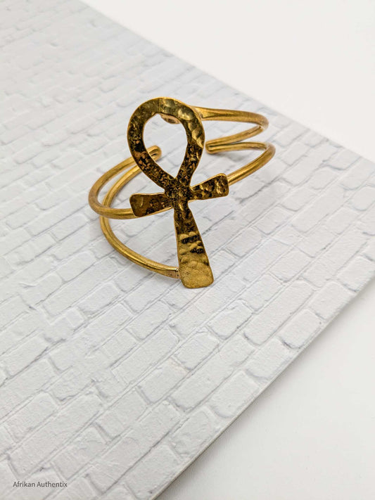 Ankh cuff bracelet for women