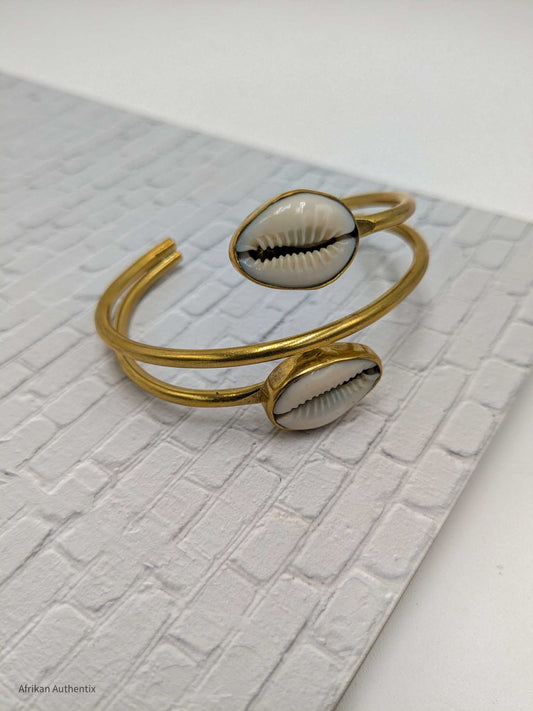 Cowrie shell Cuff Bracelet