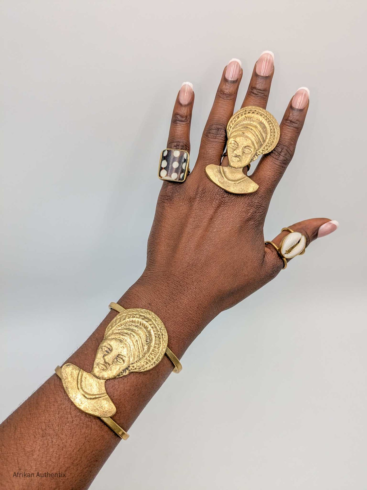 Gold cuff bracelet for women