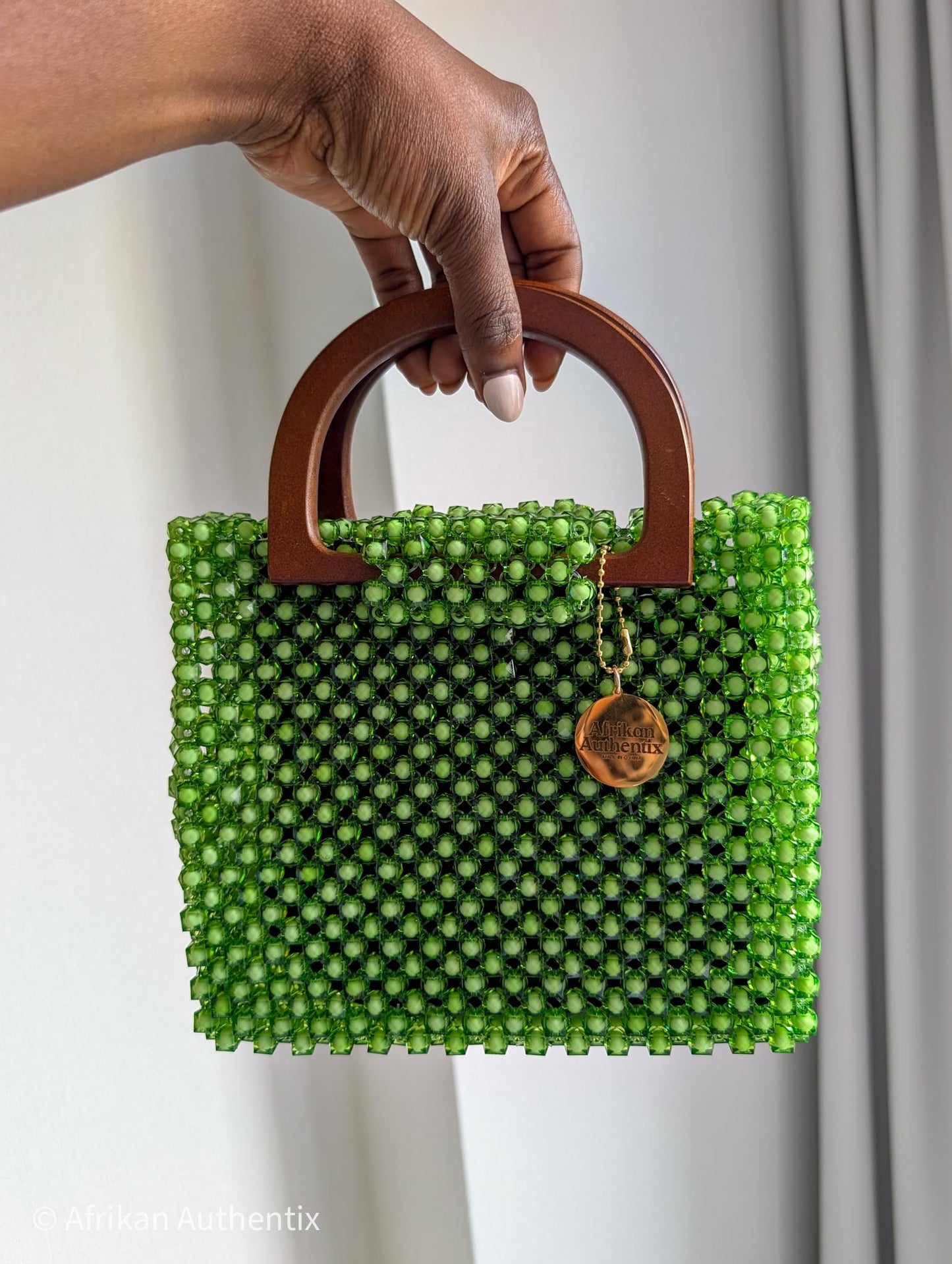 Fadi Beaded Bag green