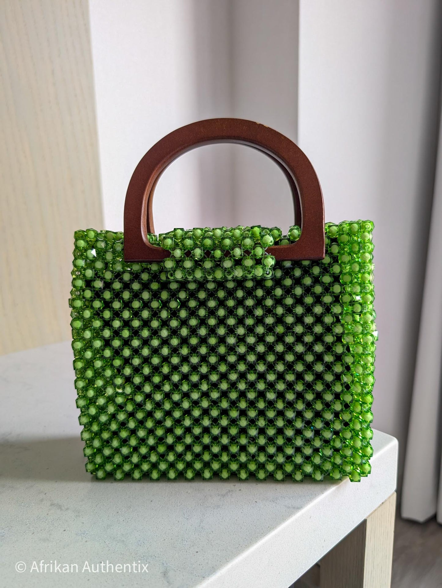 Fadi Beaded Bag green