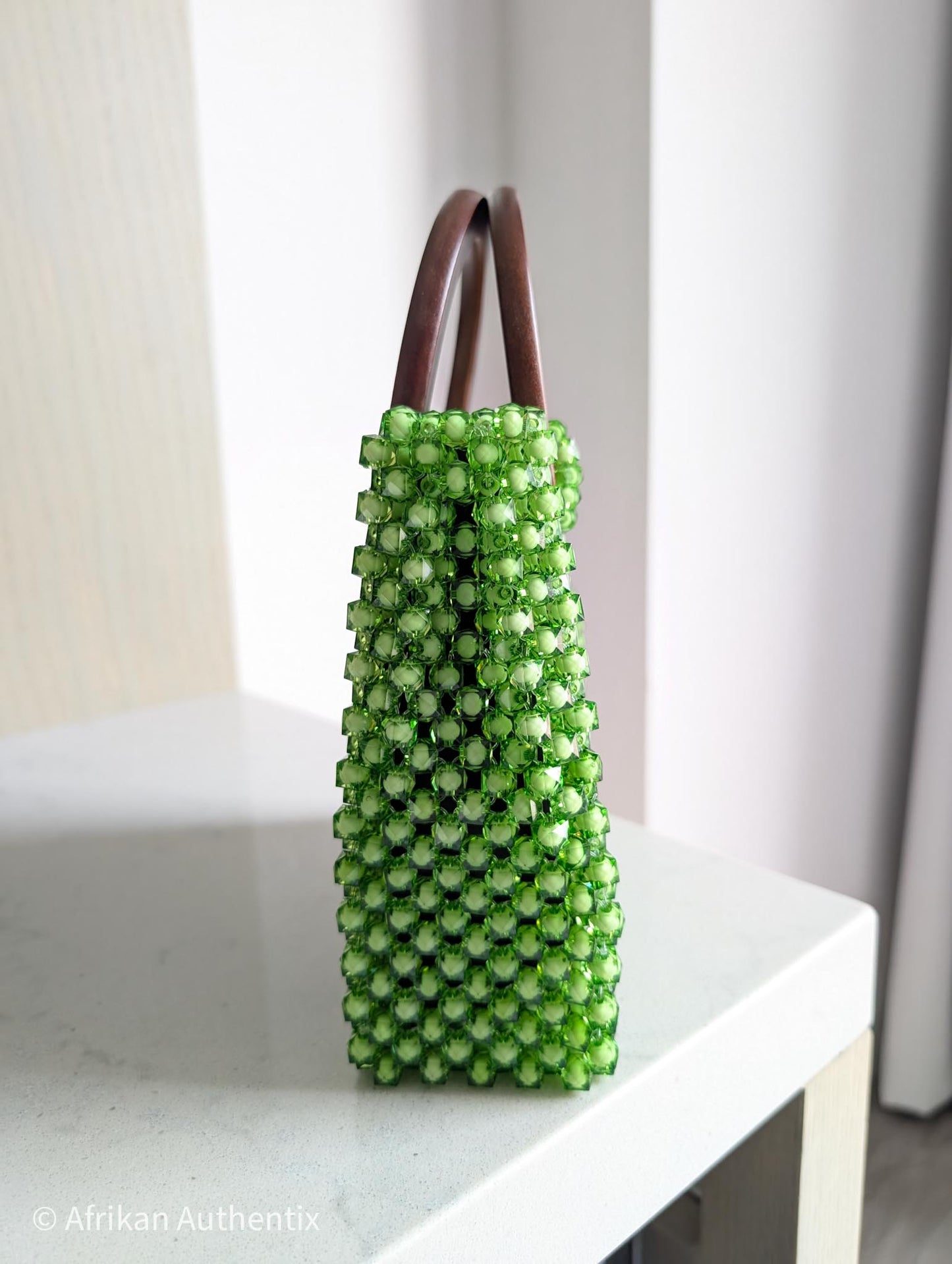 Fadi Beaded Bag green