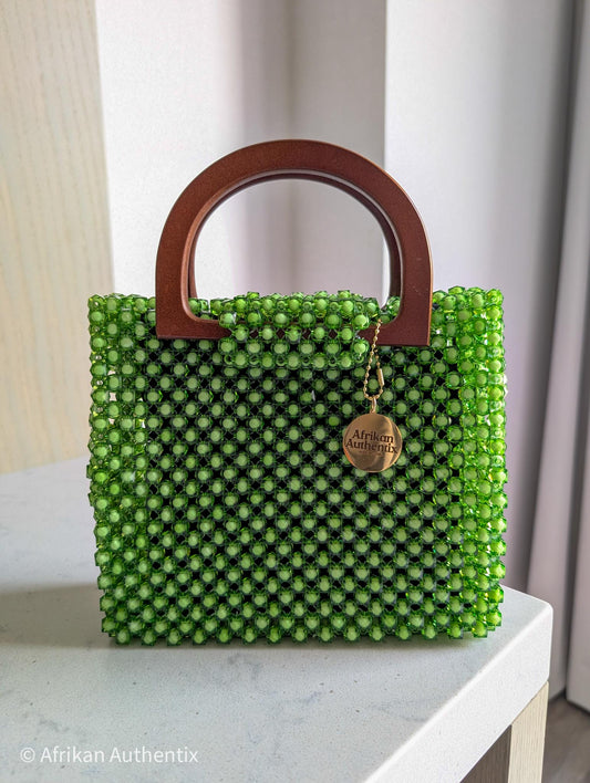 Fadi Beaded Bag green