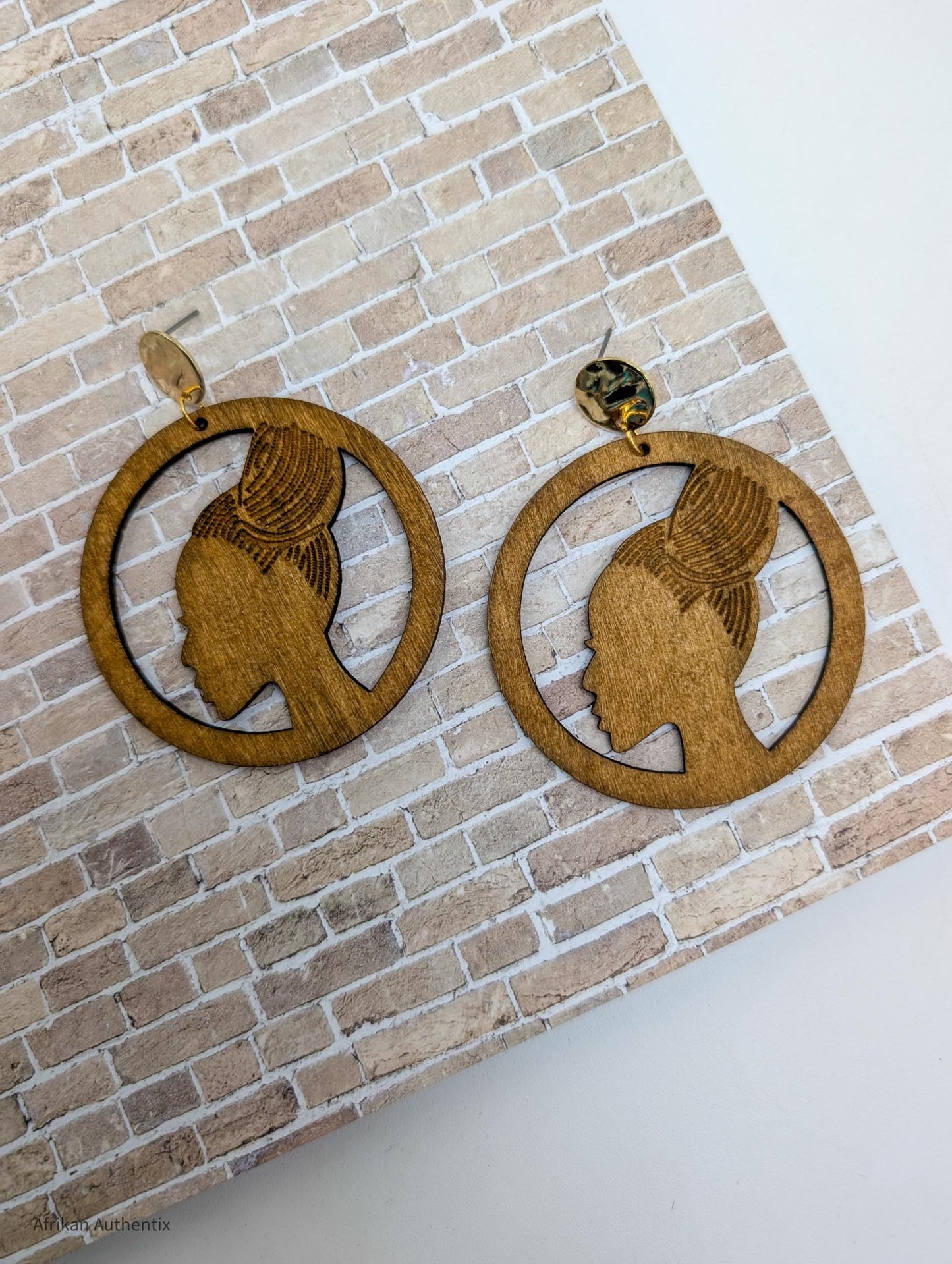 Ebony Silhouette wooden Earrings