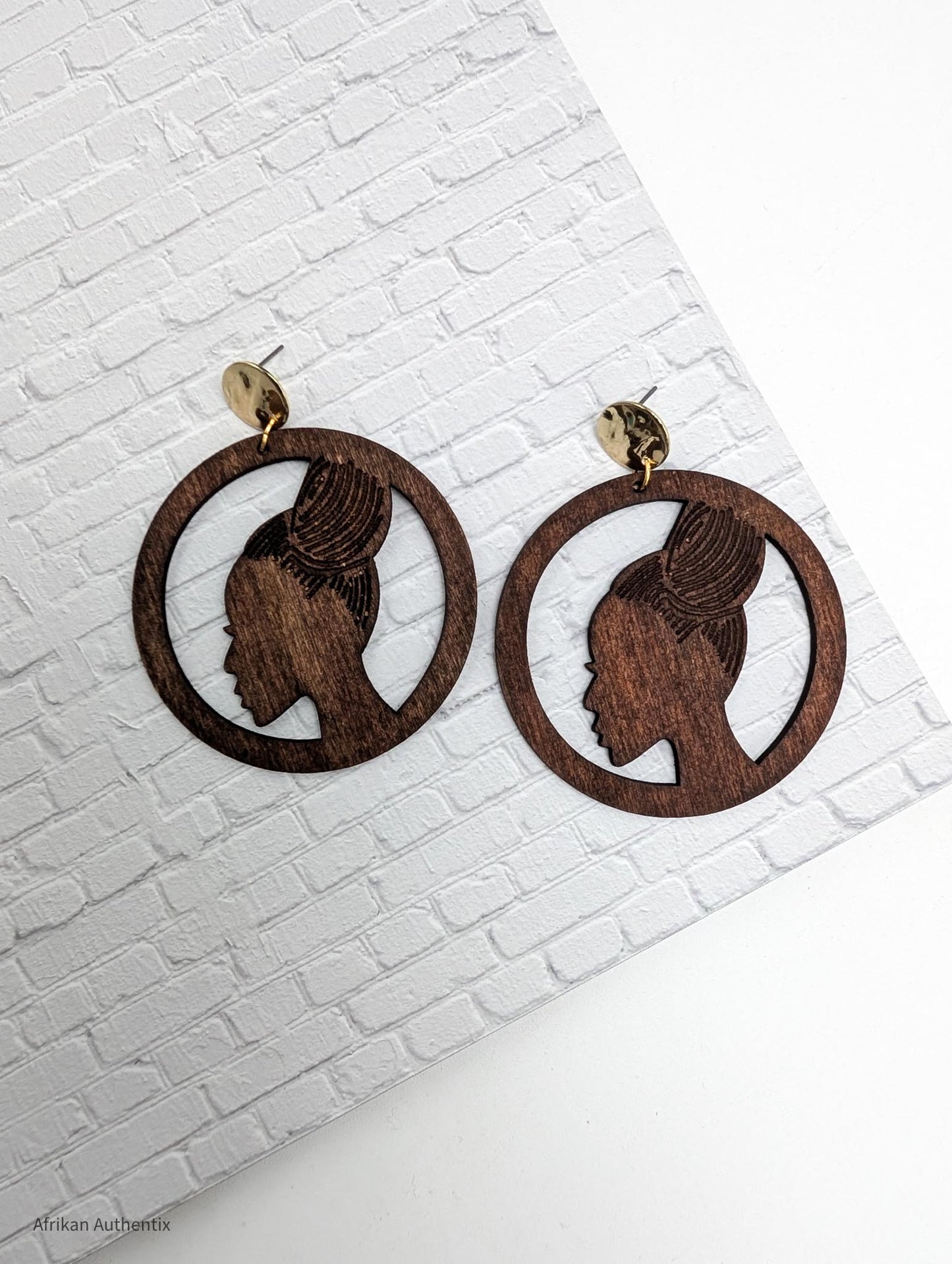 Ebony Silhouette wooden Earrings
