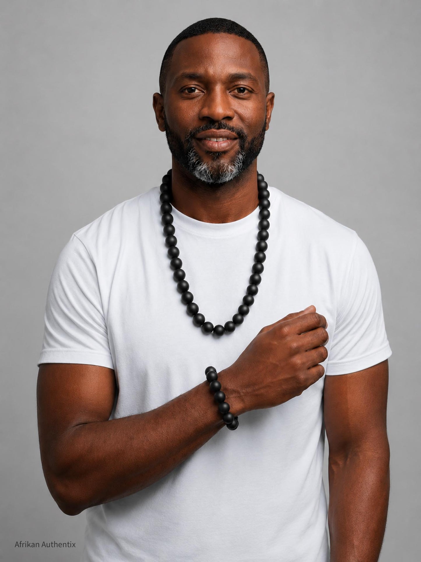 mens african beaded necklace / African men's jewelry