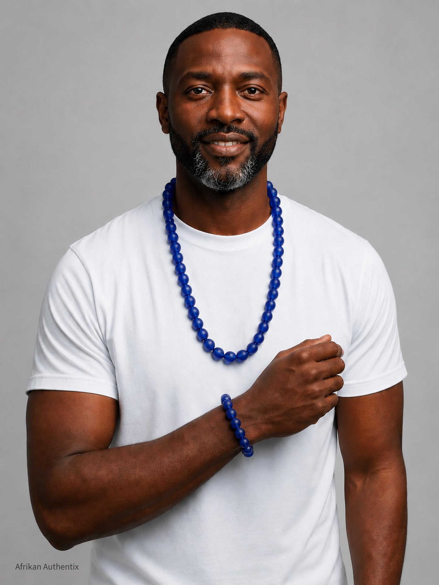 mens african beaded necklace / African men's jewelry