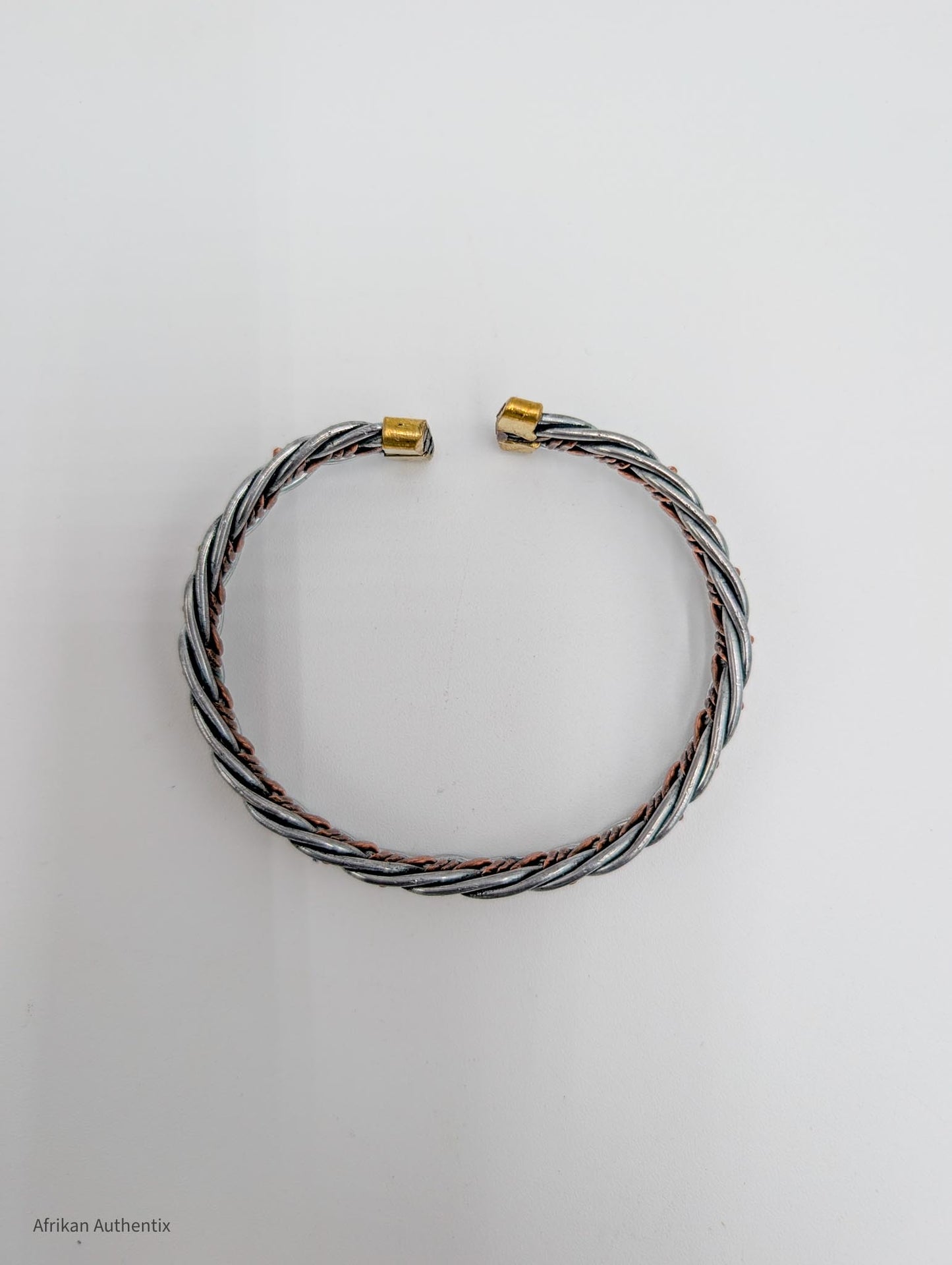 Men’s Aluminium and Copper Twist Cuff Bracelet – Handmade African Bracelet