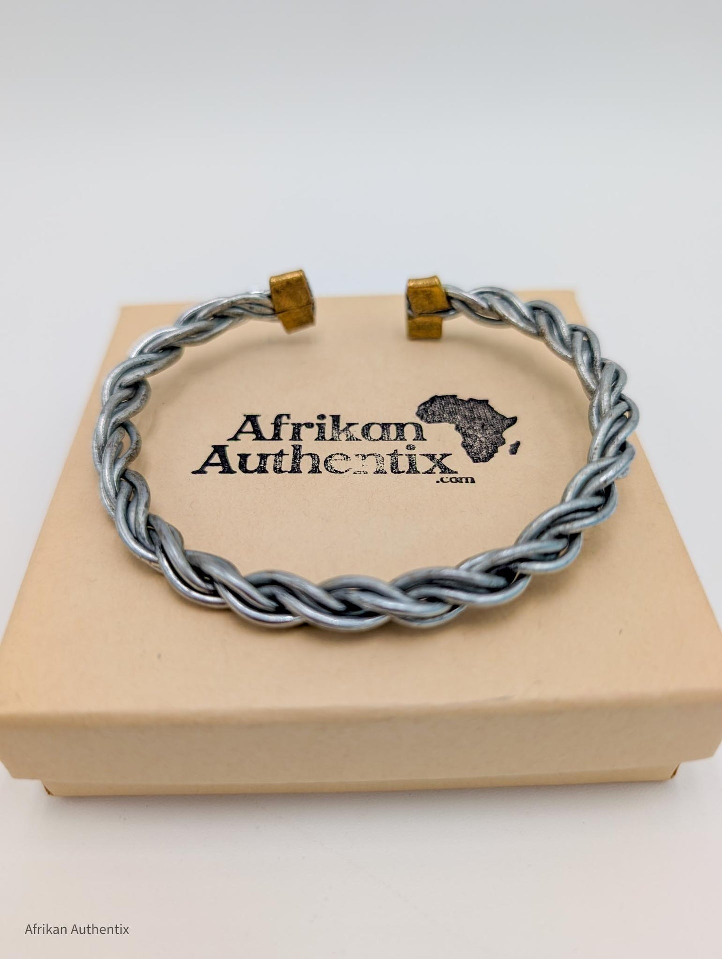Aluminium Men's Twisted Bracelet - african men bracelet
