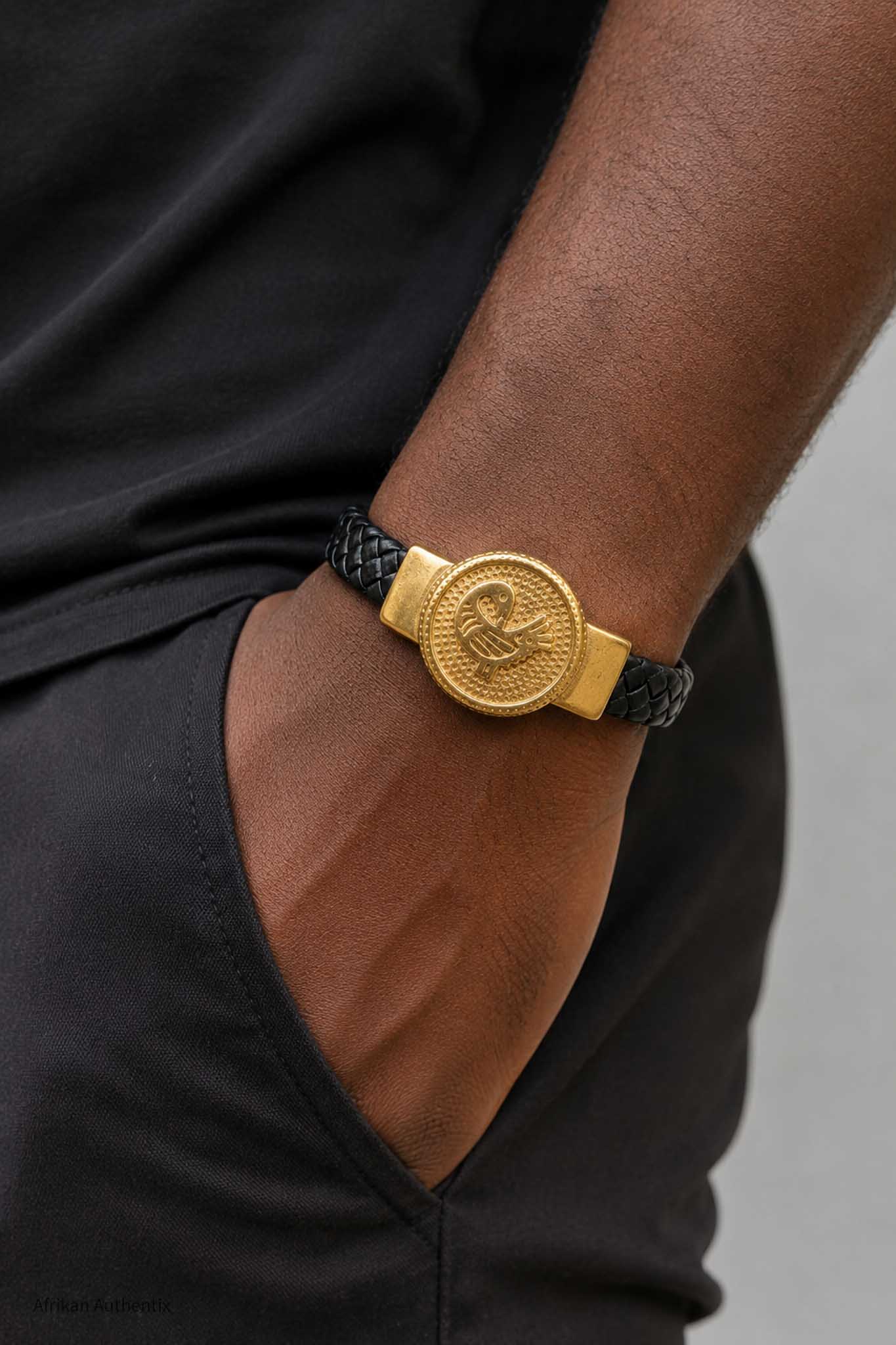 Sankofa Legacy Leather Bracelet