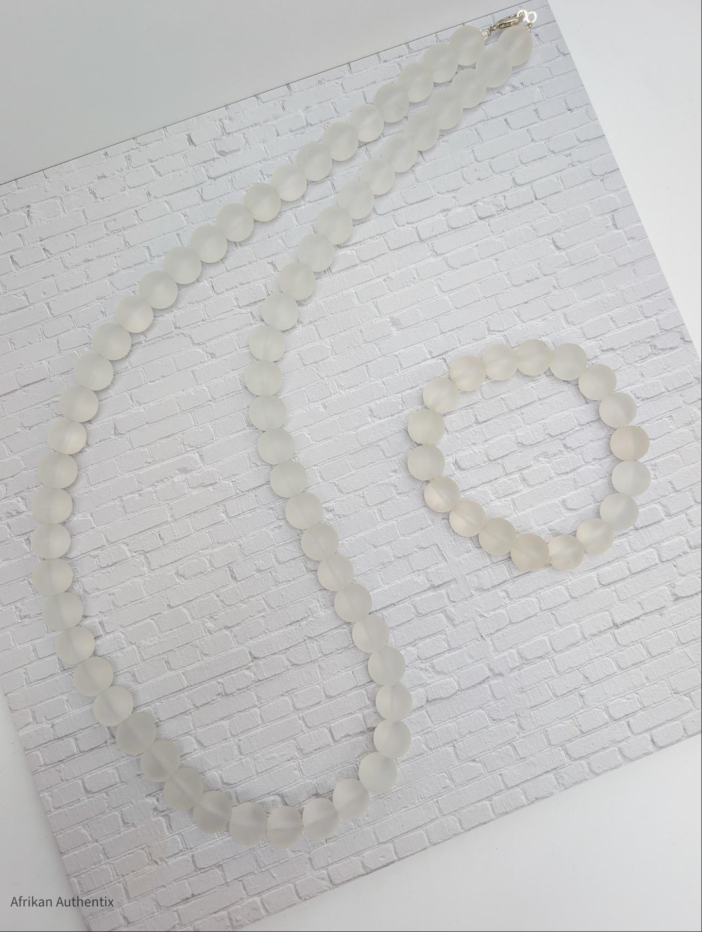 Clear african men's necklace and bracelet Set