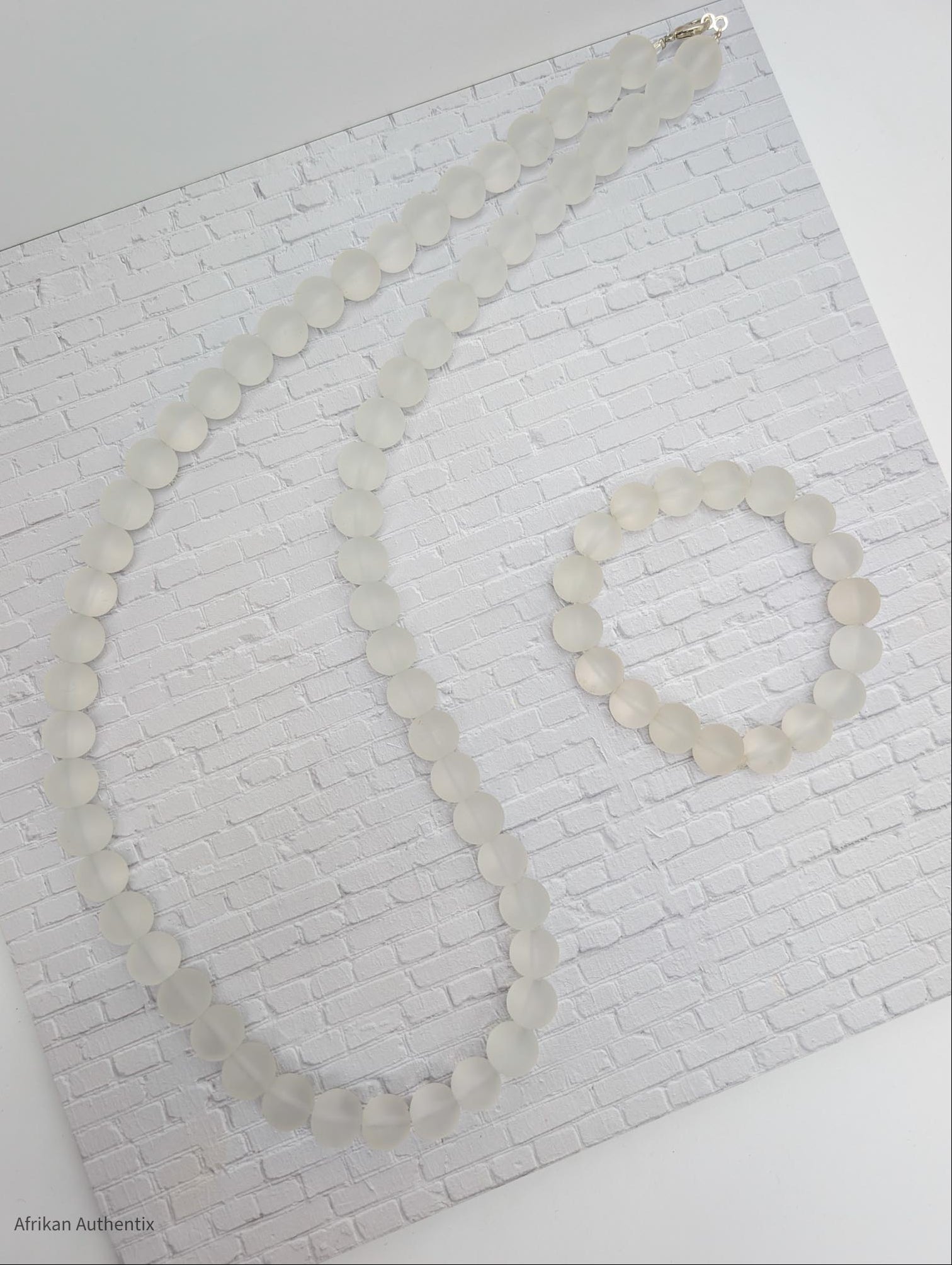 Clear african men's necklace and bracelet Set