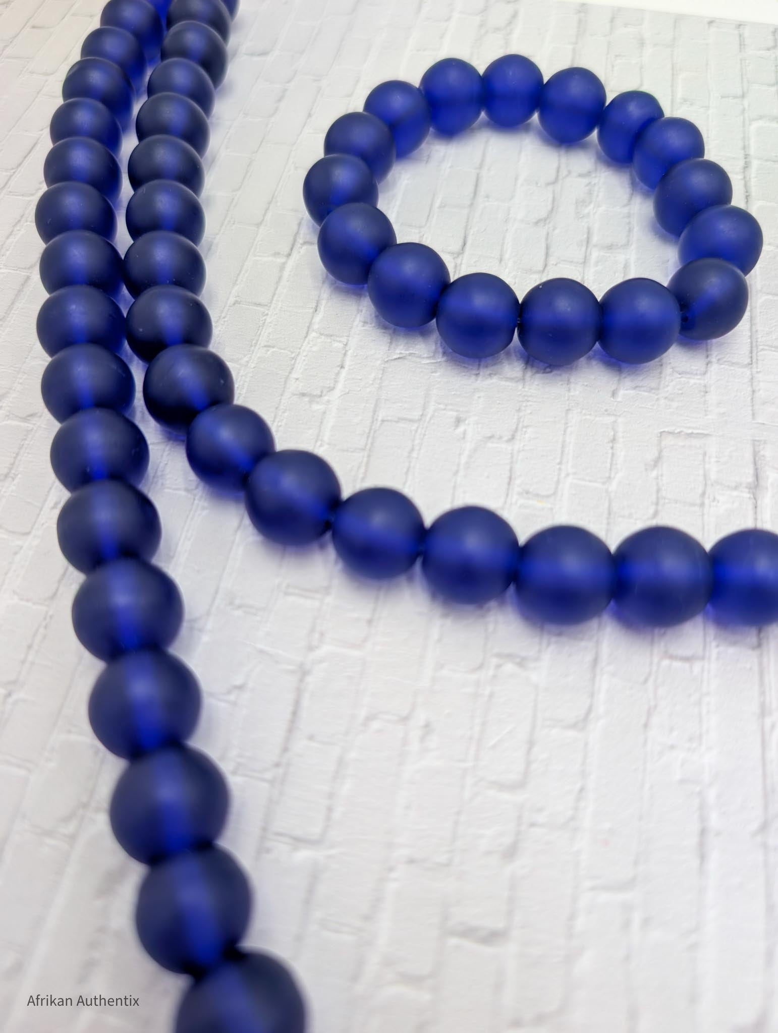  Blue african men's necklace