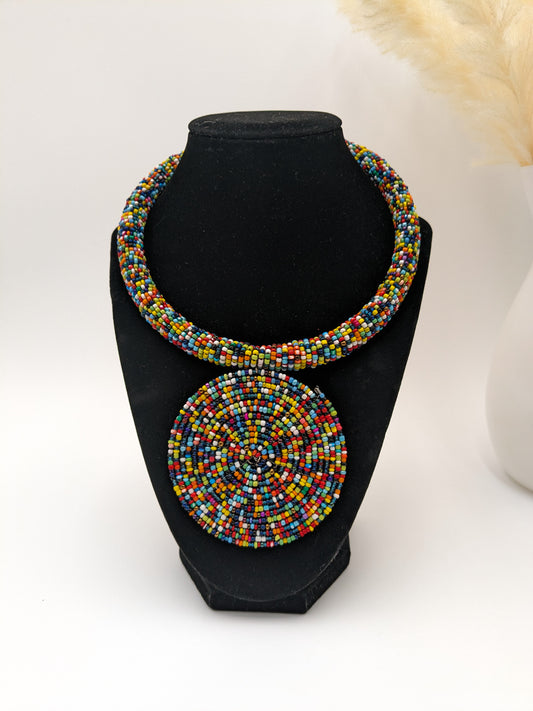 Mina Kenyan beaded necklace