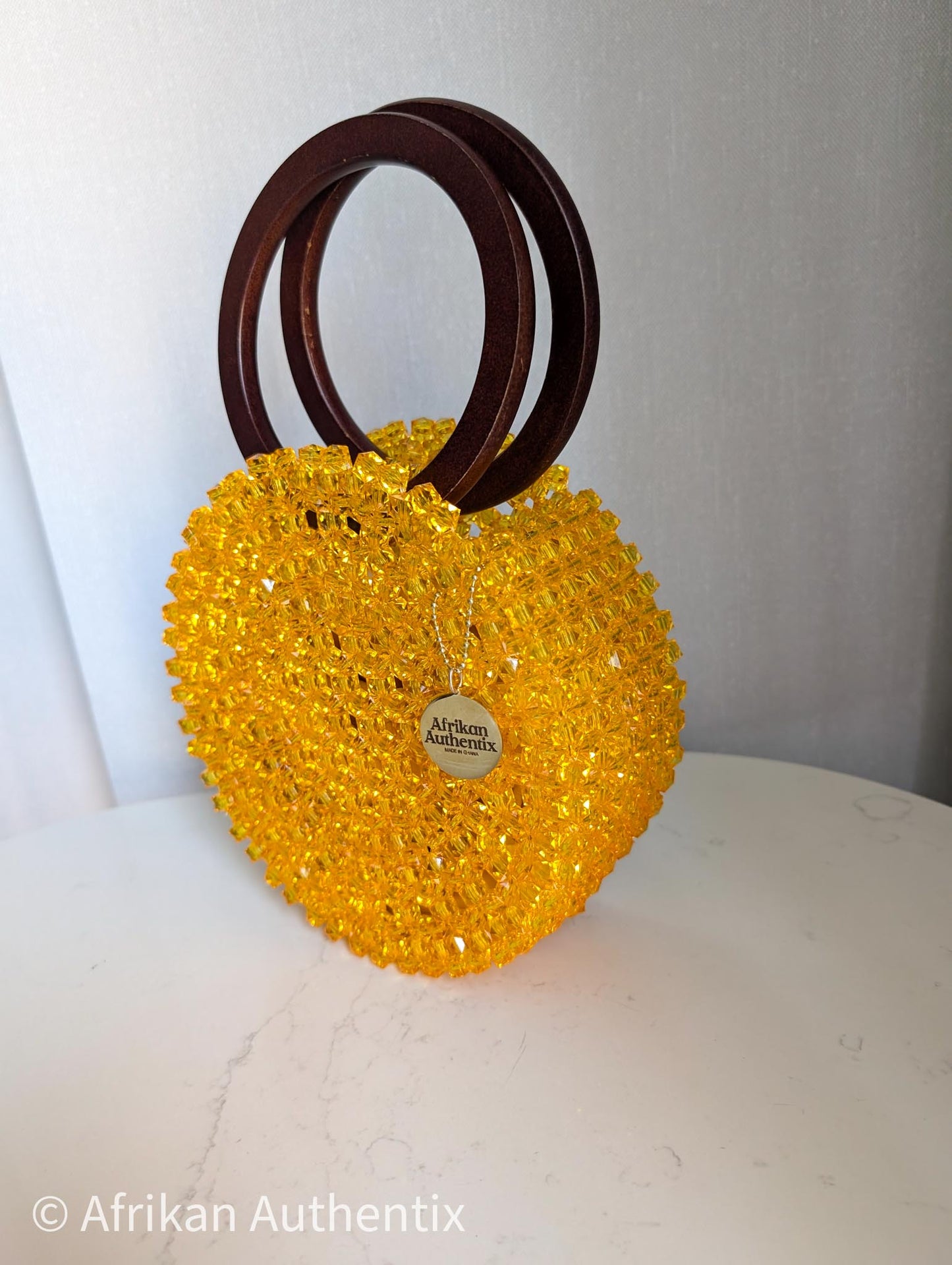 Alfayed Yellow Beaded Bag