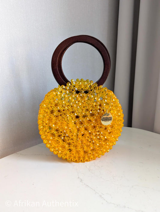 Alfayed Yellow Beaded Bag