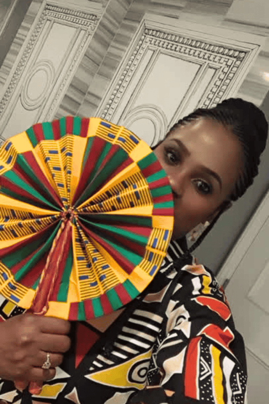 African Folding Hand Fans | Kente Fans