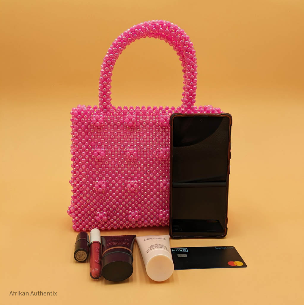 Pink Beaded Bag | Tima