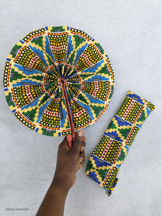 Diya African Folding Hand Fan