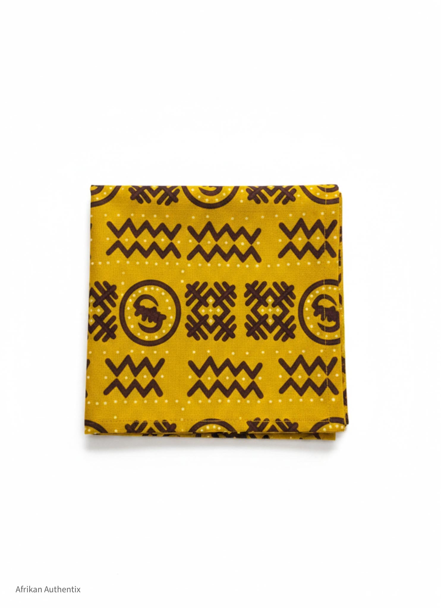Mustard Yellow african print cloth napkin